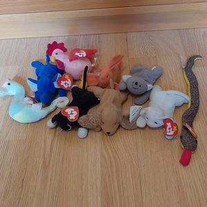 Collection of TY mini beanie babies